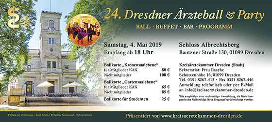 24. Dresdner Ärzteball & Party | Ball · Buffet · Bar · Programm